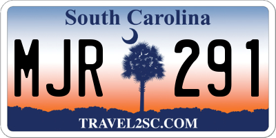 SC license plate MJR291