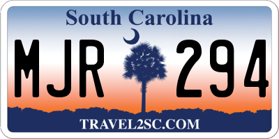 SC license plate MJR294