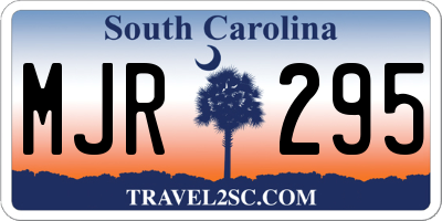 SC license plate MJR295