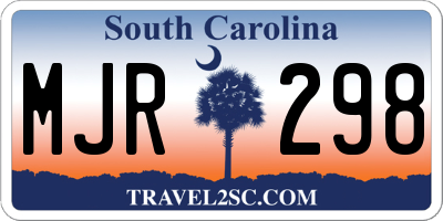 SC license plate MJR298