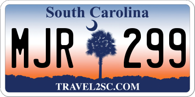 SC license plate MJR299