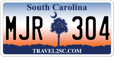 SC license plate MJR304