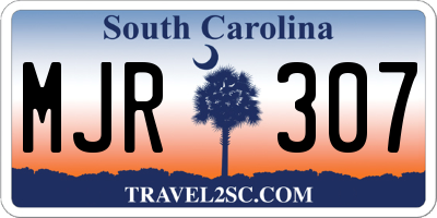 SC license plate MJR307