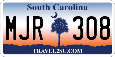 SC license plate MJR308