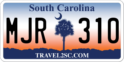 SC license plate MJR310