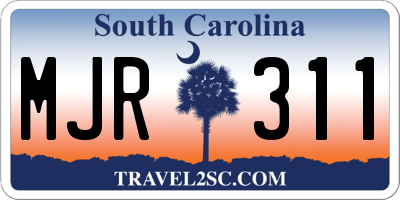 SC license plate MJR311