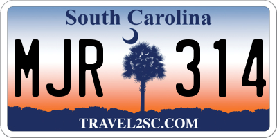 SC license plate MJR314