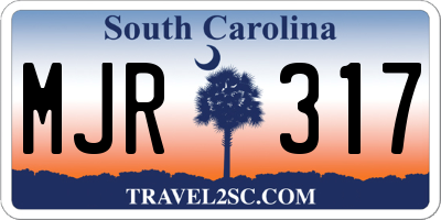 SC license plate MJR317