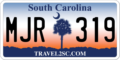 SC license plate MJR319