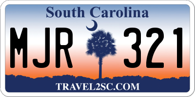 SC license plate MJR321