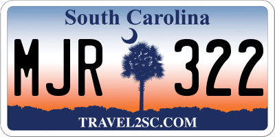SC license plate MJR322