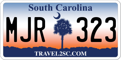 SC license plate MJR323