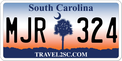 SC license plate MJR324