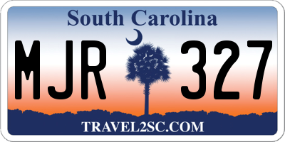 SC license plate MJR327