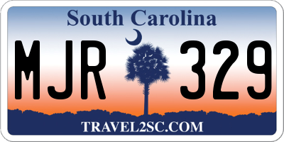 SC license plate MJR329