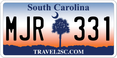 SC license plate MJR331