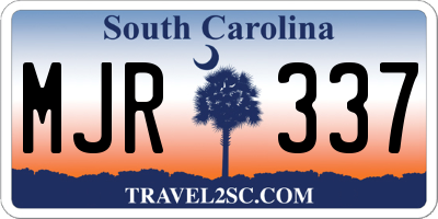 SC license plate MJR337