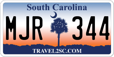 SC license plate MJR344