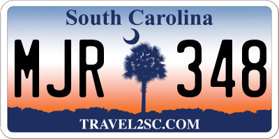 SC license plate MJR348