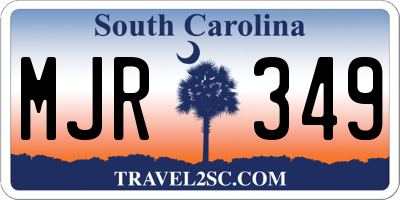 SC license plate MJR349