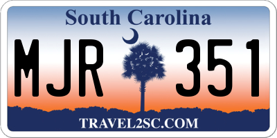 SC license plate MJR351