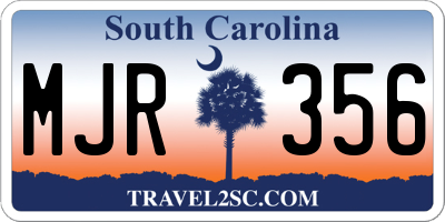 SC license plate MJR356