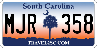 SC license plate MJR358