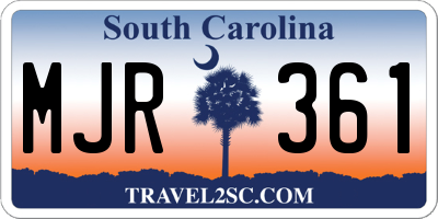 SC license plate MJR361