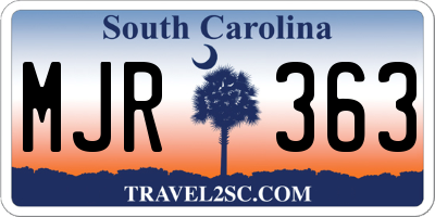 SC license plate MJR363