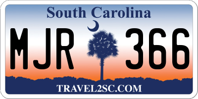 SC license plate MJR366