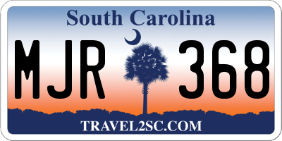 SC license plate MJR368