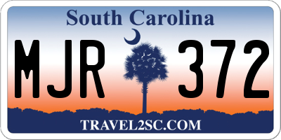 SC license plate MJR372