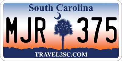 SC license plate MJR375