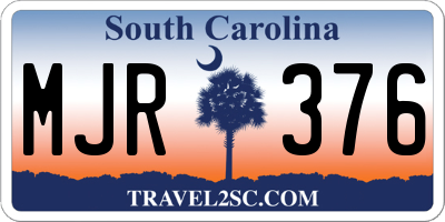 SC license plate MJR376
