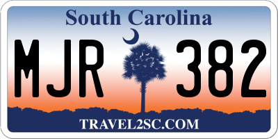 SC license plate MJR382