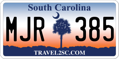SC license plate MJR385