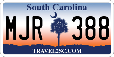 SC license plate MJR388