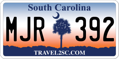 SC license plate MJR392