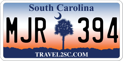 SC license plate MJR394