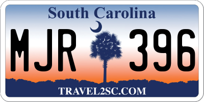 SC license plate MJR396