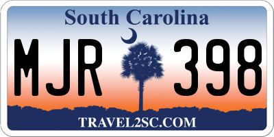SC license plate MJR398