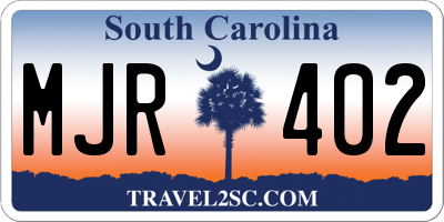 SC license plate MJR402