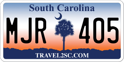 SC license plate MJR405
