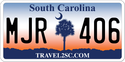 SC license plate MJR406