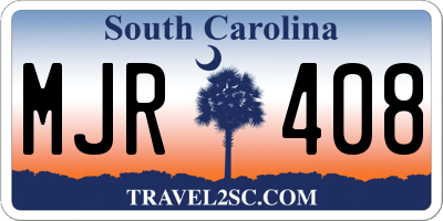 SC license plate MJR408