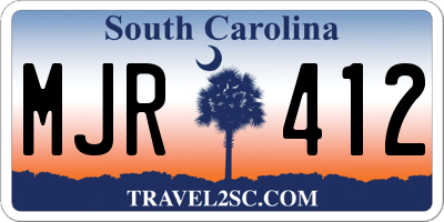 SC license plate MJR412