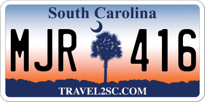 SC license plate MJR416