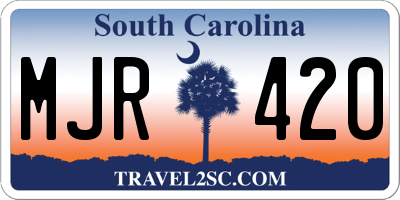 SC license plate MJR420