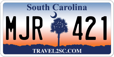 SC license plate MJR421
