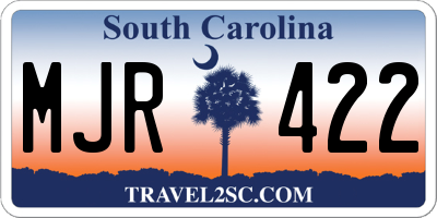 SC license plate MJR422